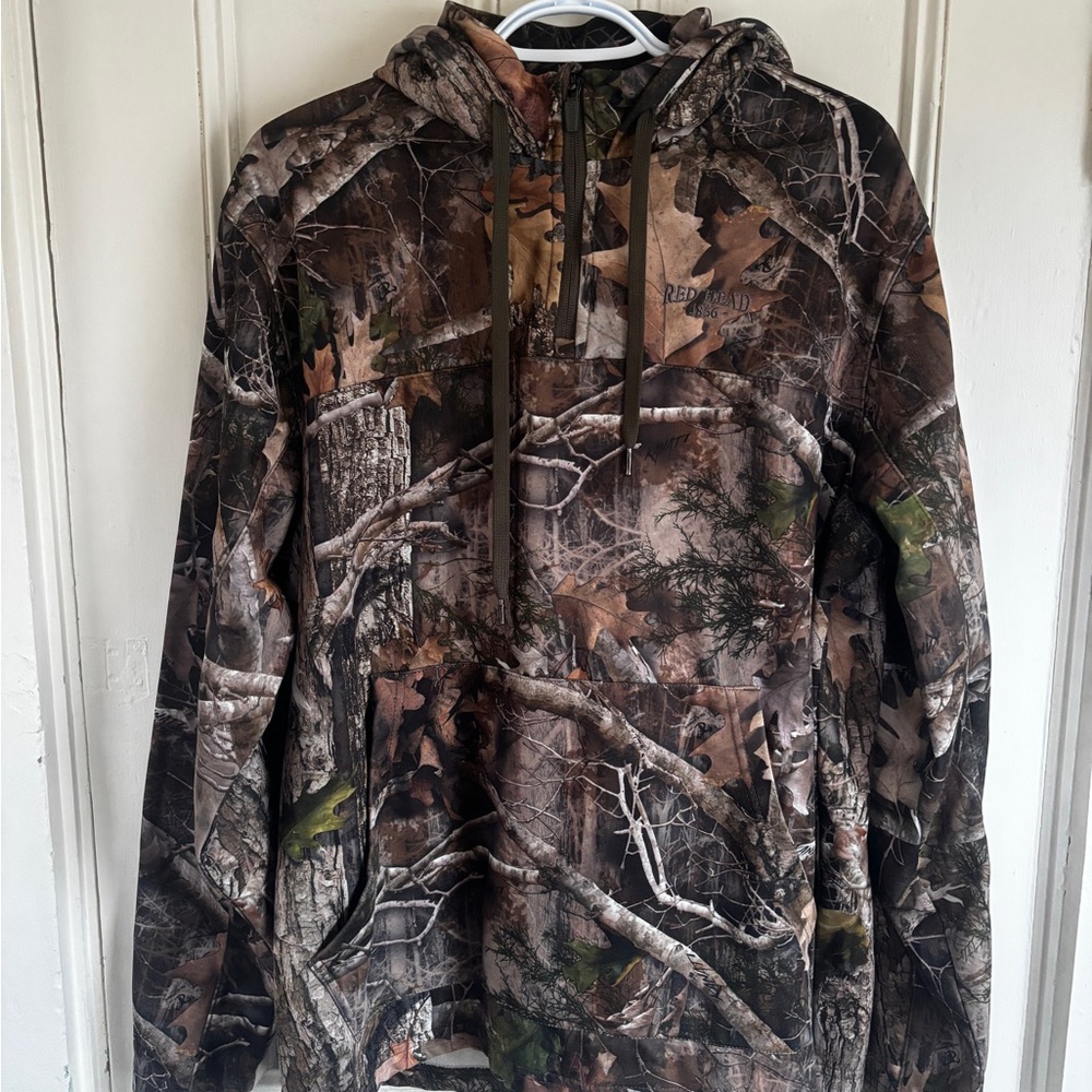 RedHead Woodland Camo half zip hoodie